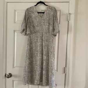 Ann Taylor Snake Print Midi Dress 🐍